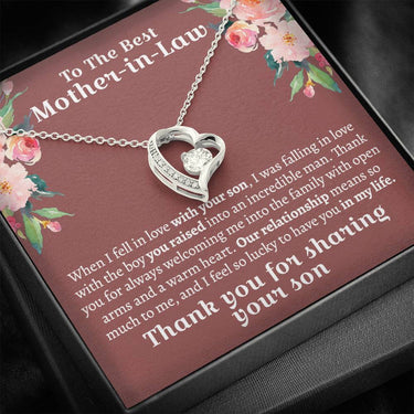Mother In Law (Sharing Your Son) Forever Love Necklace - Love You This Much